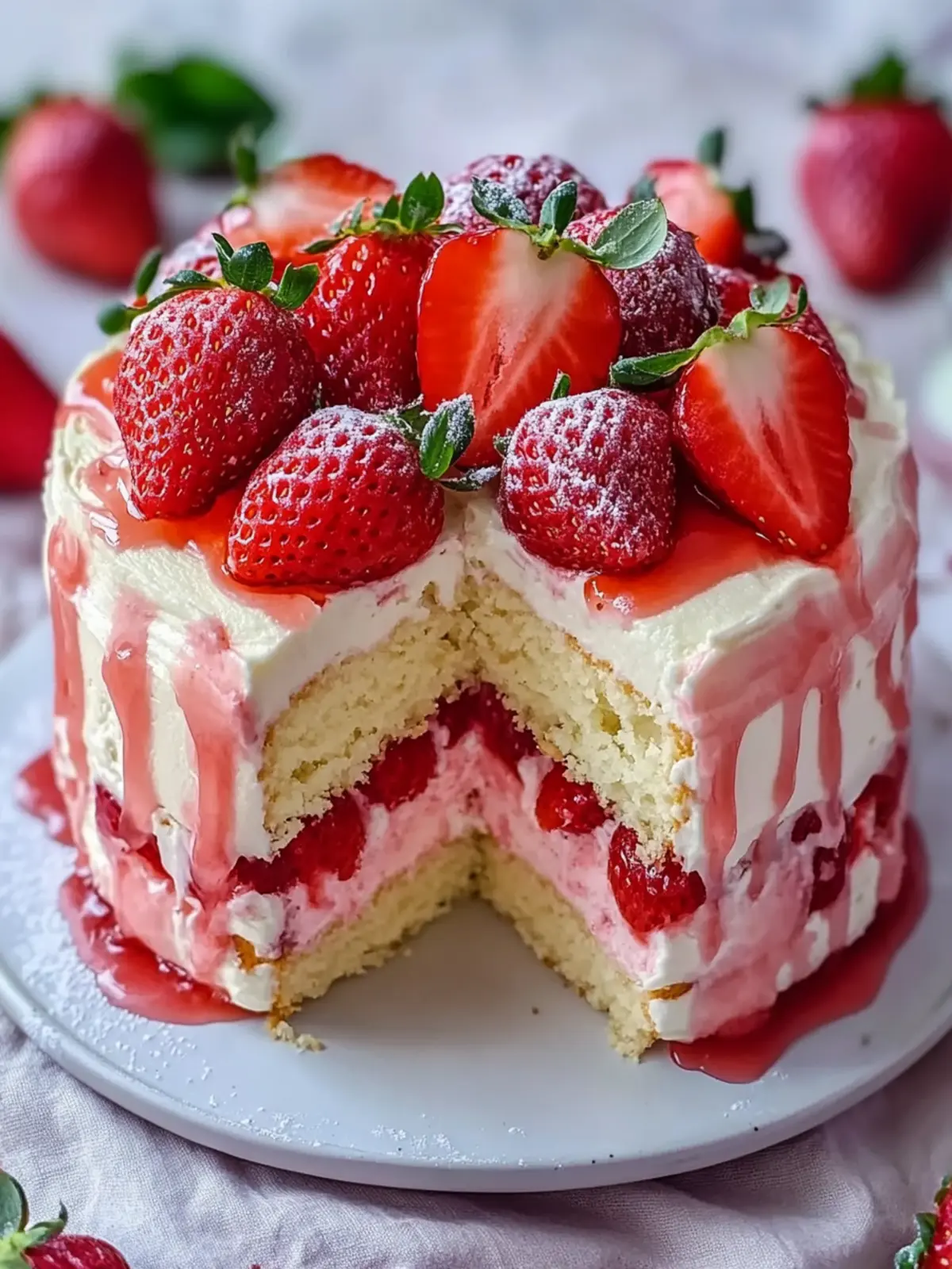 Indulge in Strawberry Custard Delight Cake: A Creamy Dream Recipe 3 Indulge in Strawberry Custard Delight Cake: A Tasty Recipe Guide