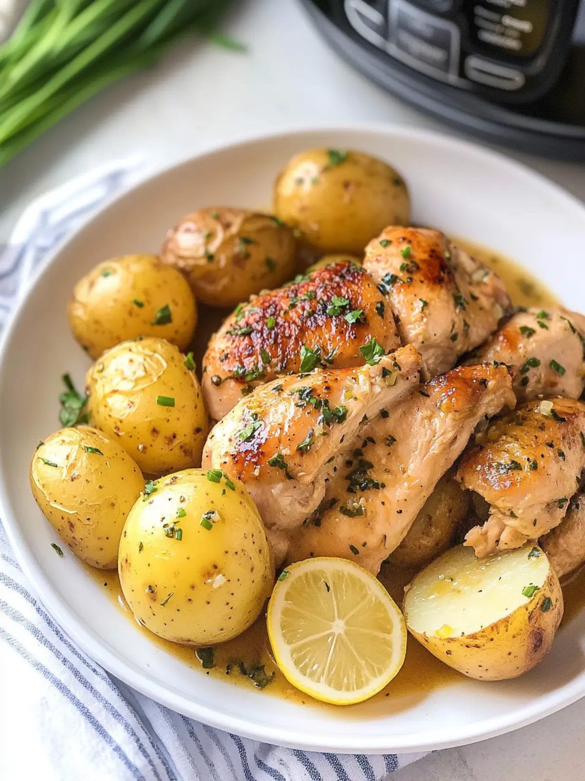 Lemon Garlic Instant Pot Chicken and Potatoes for Busy Nights 5 Lemon Garlic Instant Pot Chicken and Potatoes