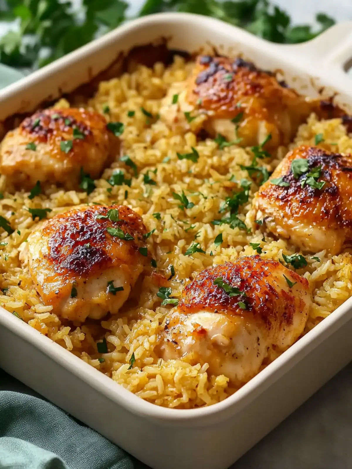 One-Pan Honey Mustard Chicken and Rice Bake for Busy Nights 5 One-Pan Honey Mustard Chicken and Rice Bake