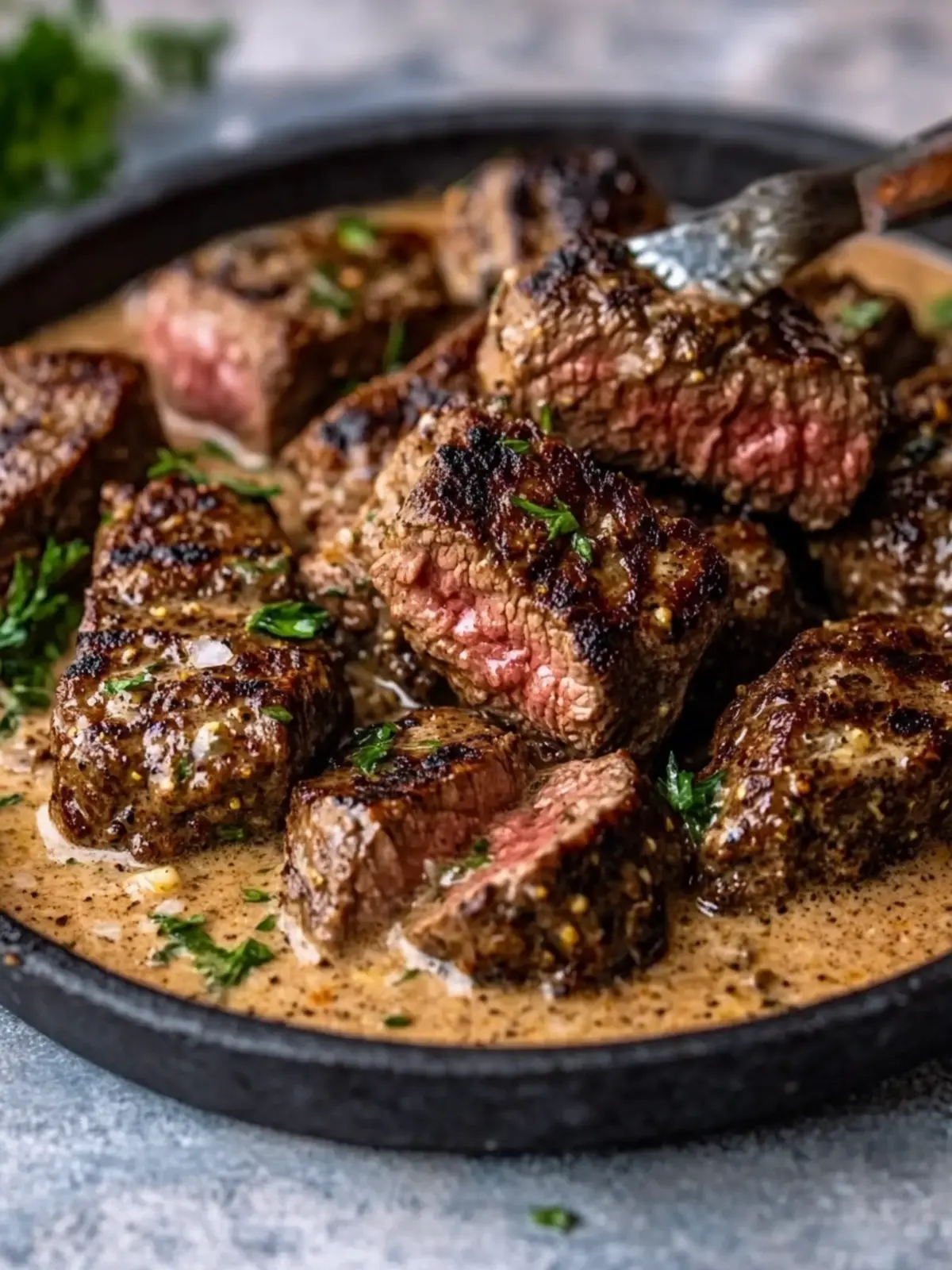 The Best Whiskey Marinated Steak Tips with Creamy Sauce Magic 5 The Best Whiskey Marinated Steak Tips | Creamy Garlic Paprika Sauce