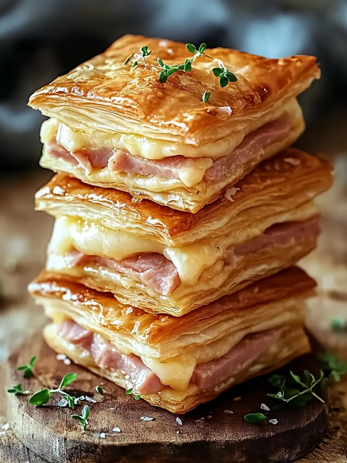 Crispy Ham & Cheese Puff Pastry Stacks That Wow Every Time 4 Crispy Ham & Cheese Puff Pastry Stacks That Wow Every Time