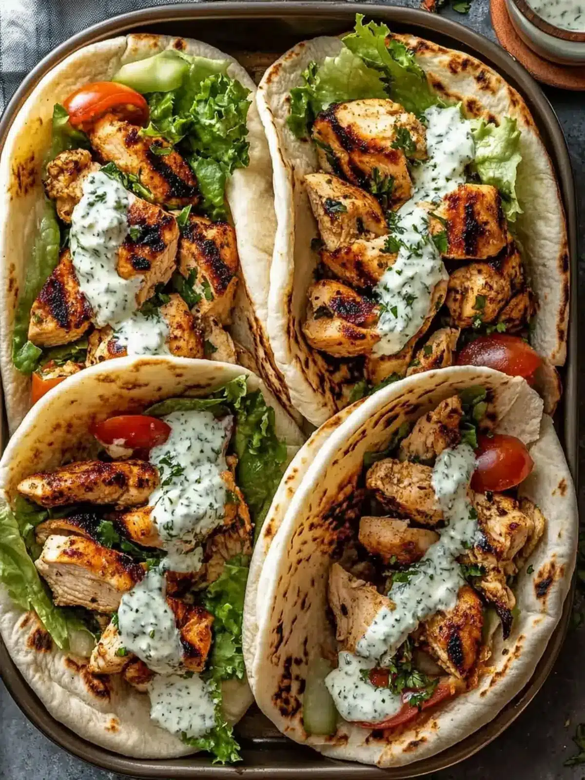 Savory Sheet Pan Chicken Pitas with Herby Ranch Magic 4 Sheet Pan Chicken Pitas with Herby Ranch
