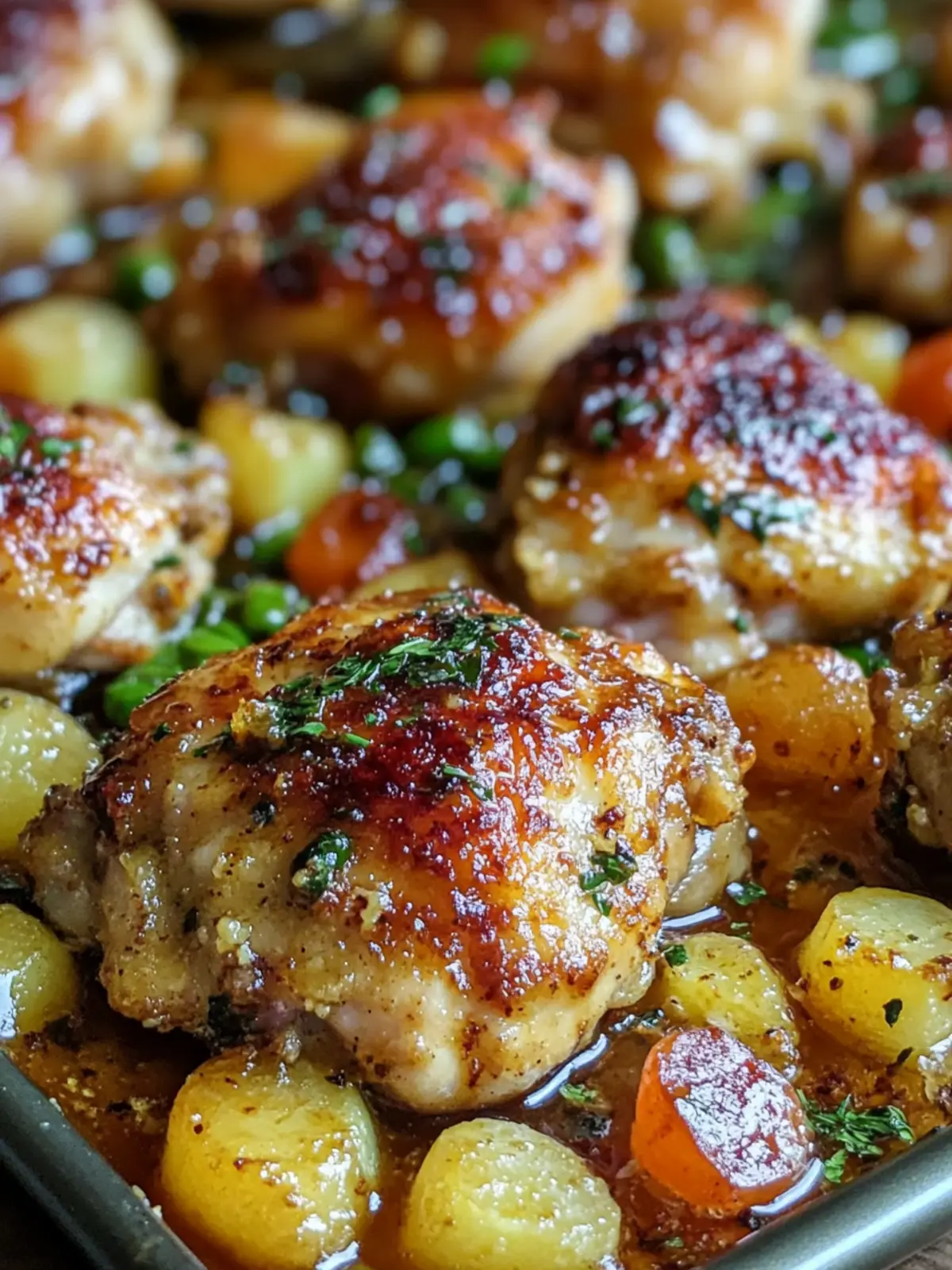 Crispy Honey Mustard Chicken Thighs Sheet Pan Dinner in 40 Min 2 Easy Crispy Honey Mustard Chicken Thighs Sheet Pan Dinner Recipe Perfect for Busy Weeknights