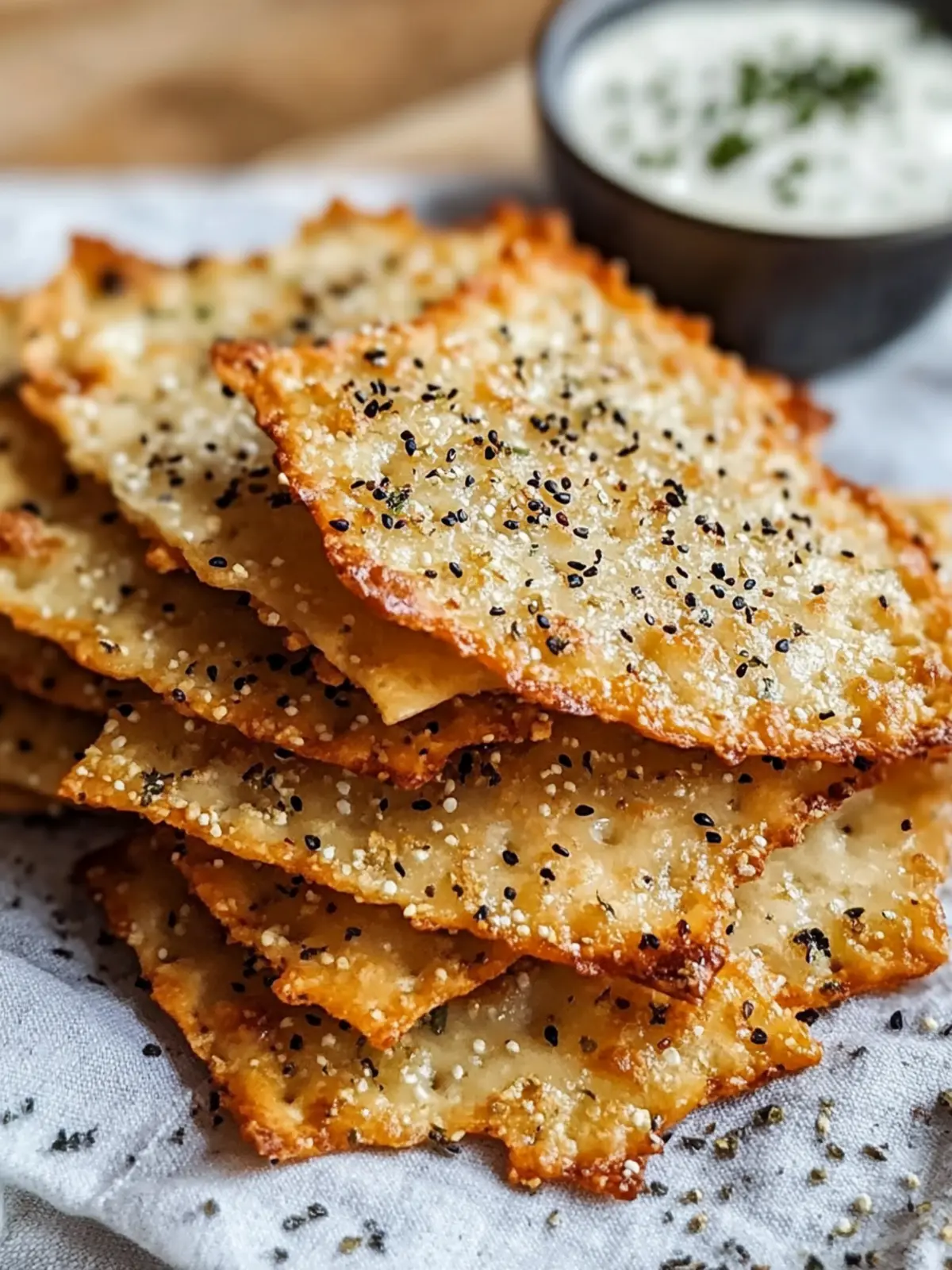 Crispy Sourdough Discard Crackers Easy Homemade Snack Delight 5 Crispy Sourdough Discard Crackers Recipe Easy Homemade Snack with Everything Seasoning