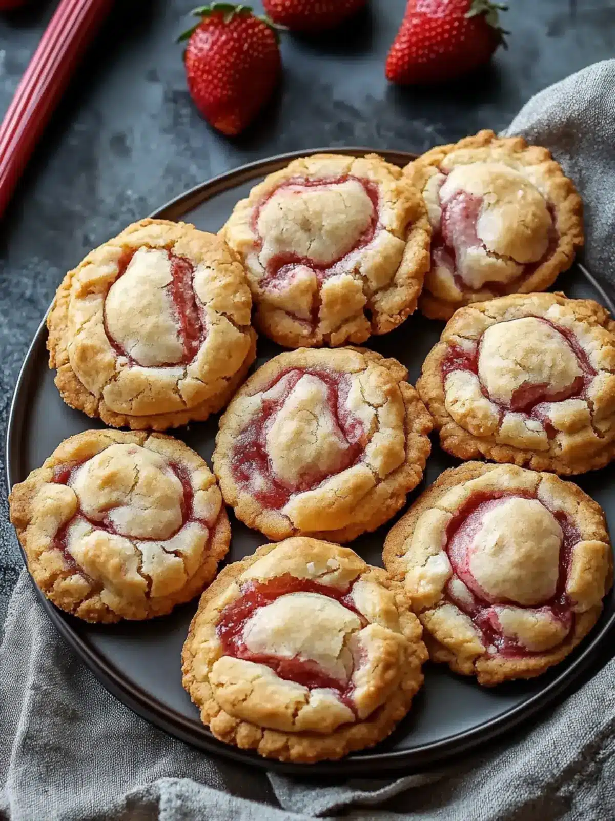 Deliciously Easy Strawberry Rhubarb Pie Cookies You’ll Love 3 Easy Strawberry Rhubarb Pie Cookies