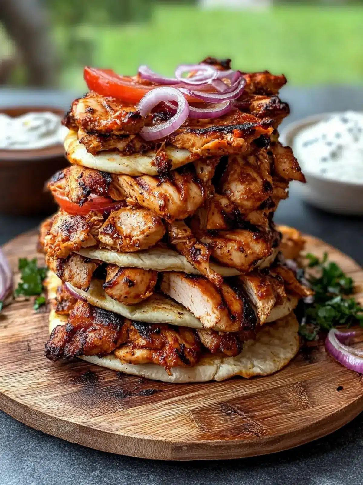 Savory Easy Chicken Shawarma Tower Baked in the Oven 4 Easy Chicken Shawarma Tower Baked in the Oven