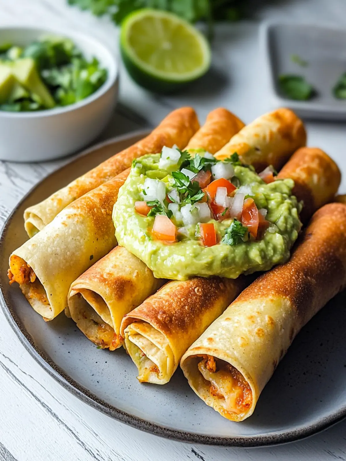 Baked Vegan Taquitos with Avocado Cilantro Lime Dip Delight 3 Baked Vegan Taquitos with Avocado Cilantro Lime Dip