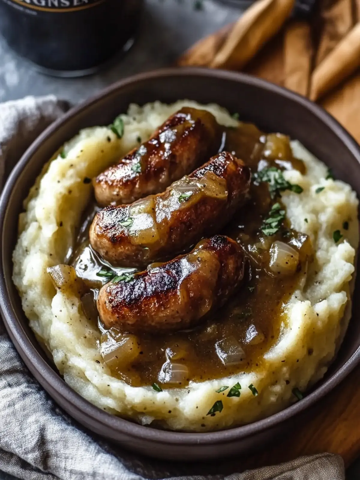 Irresistible Irish Bangers and Mash with Guinness Onion Gravy Magic 5 Irresistible Irish Bangers and Mash with Guinness Onion Gravy