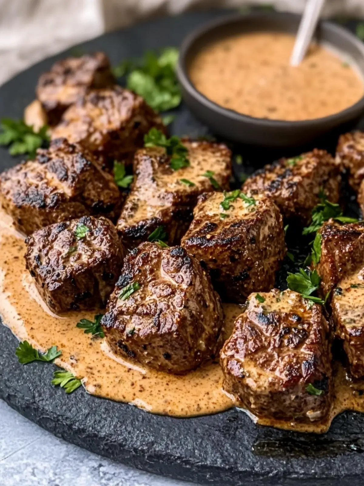 The Best Whiskey Marinated Steak Tips with Creamy Sauce Magic 3 The Best Whiskey Marinated Steak Tips | Creamy Garlic Paprika Sauce