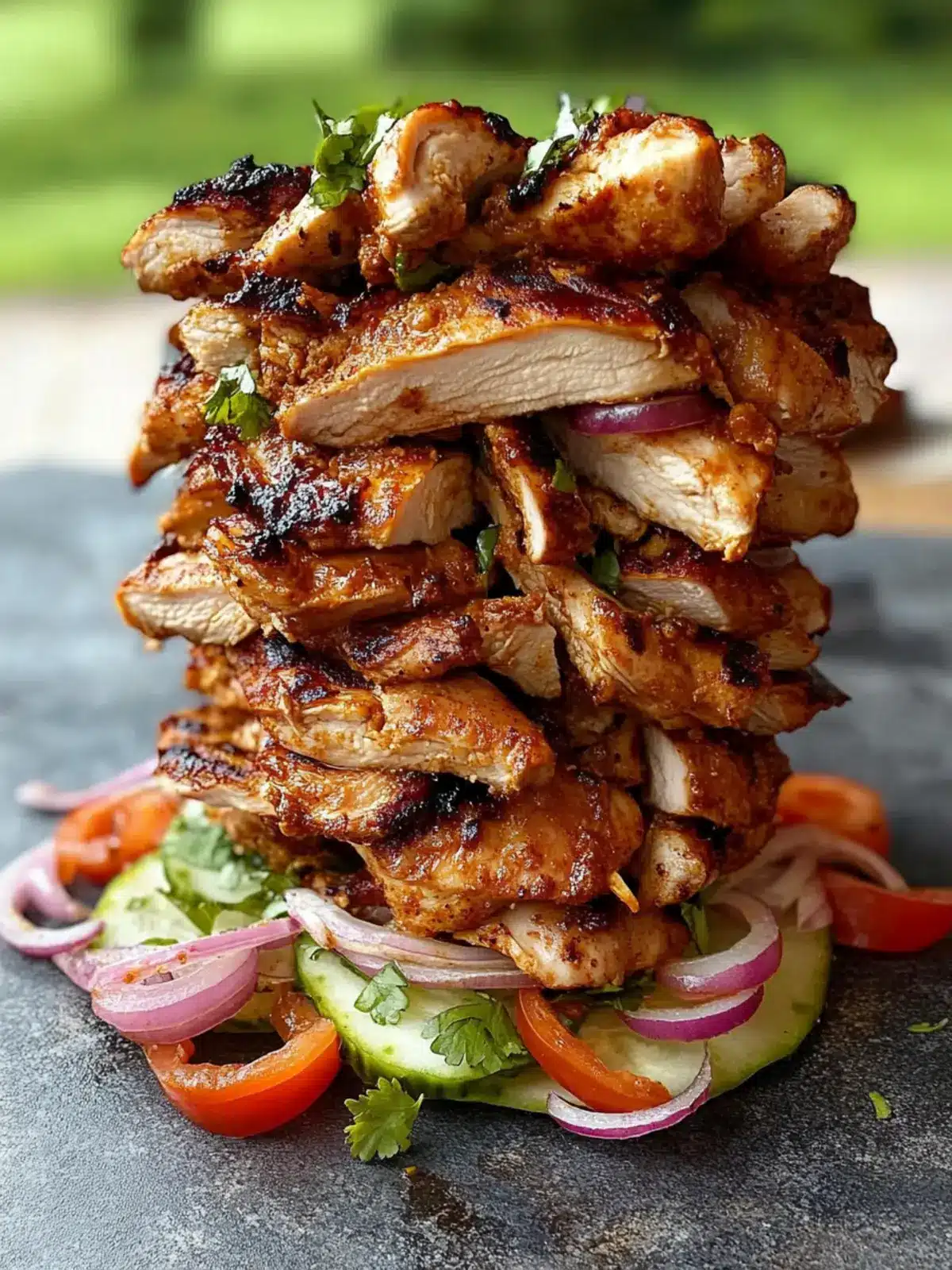 Savory Easy Chicken Shawarma Tower Baked in the Oven 3 Easy Chicken Shawarma Tower Baked in the Oven