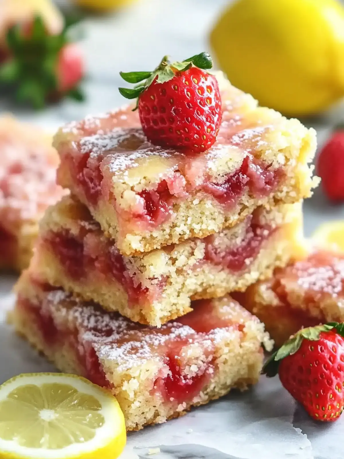 Delicious Strawberry Lemon Blondies to Brighten Your Day 2 Strawberry Lemon Blondies