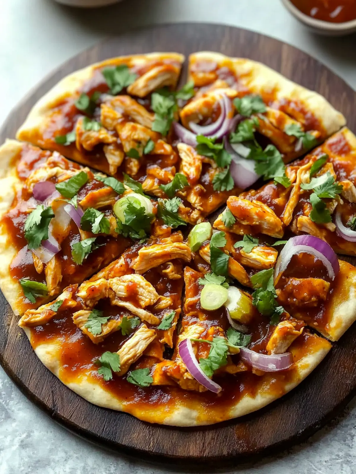 Easy BBQ Chicken Flatbread Recipe That Beats Takeout Every Time 3 Easy BBQ Chicken Flatbread Recipe (Better Than Takeout!)