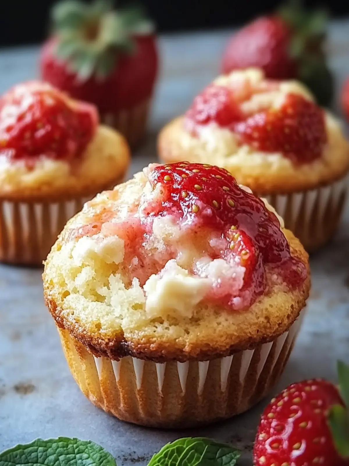 Strawberry Cheesecake Muffins: A Sweet Summer Treat at Home 4 Strawberry Cheesecake Muffins