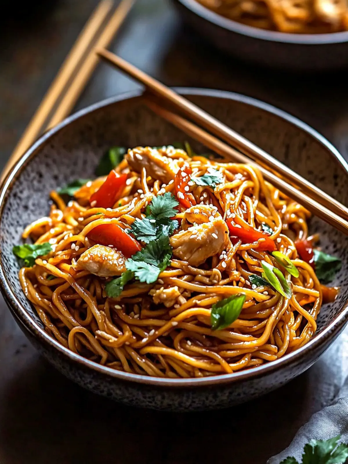 15 Minute Sesame Garlic Chicken Lo Mein That Wows Every Time 2 15 Minute Sesame Garlic Chicken Lo Mein.