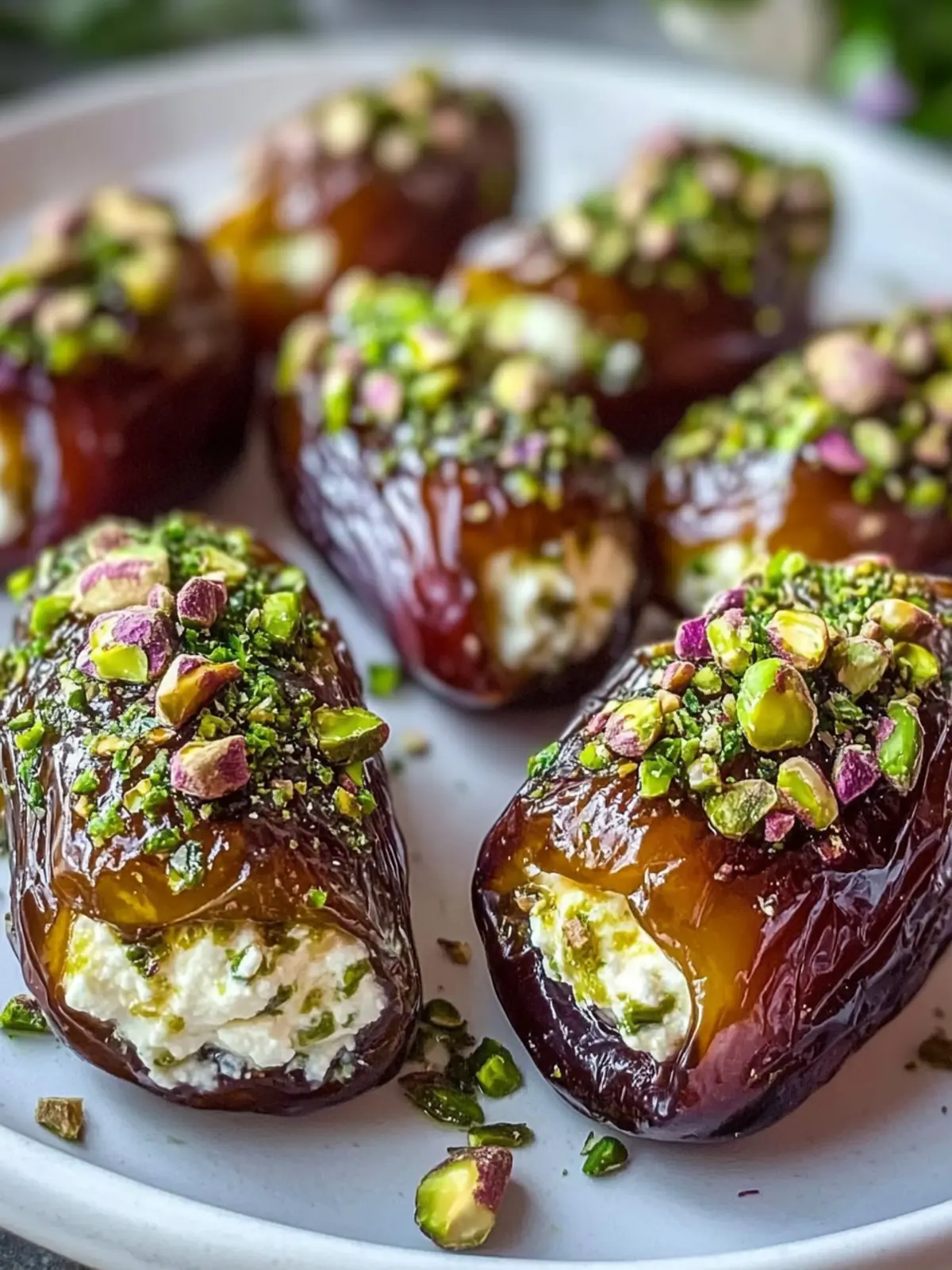 Honey Pistachio Ricotta Stuffed Dates – Elegant No-Bake Delight 4 Honey Pistachio Ricotta Stuffed Dates