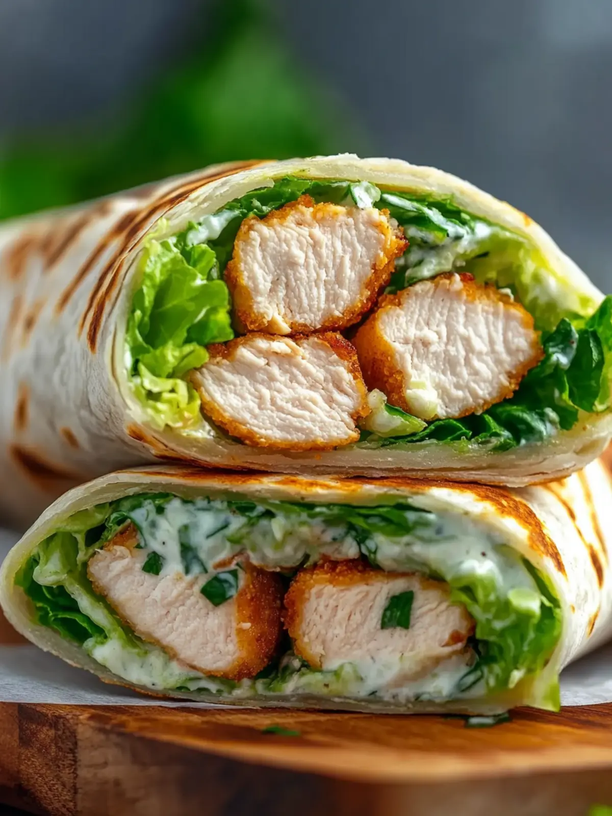 Ultimate Chicken Caesar Wraps: Your Crispy, Creamy Delight 4 Ultimate Chicken Caesar Wraps: Crispy, Creamy, and Golden-Brown