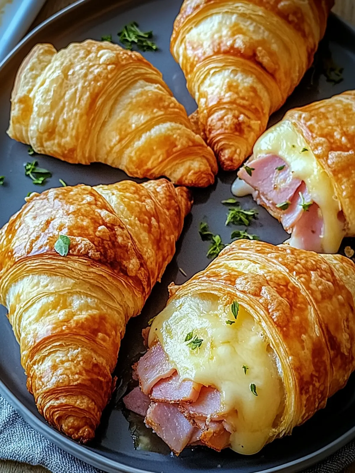 Baked Ham and Cheese Croissants: Your New Weekend Breakfast Must-Have 2 Baked Ham and Cheese Croissants