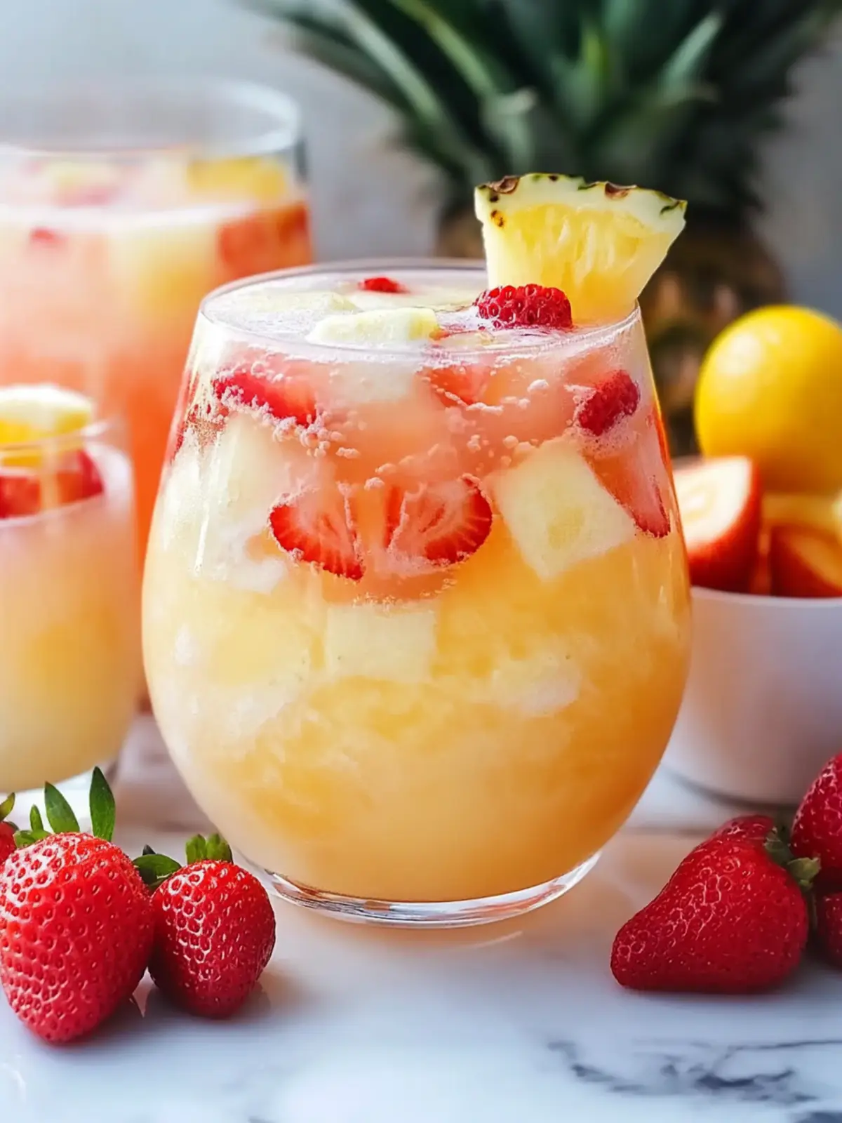 Strawberry Piña Colada Punch: A Tropical Party Delight 3 Strawberry Piña Colada Punch (Party Size)