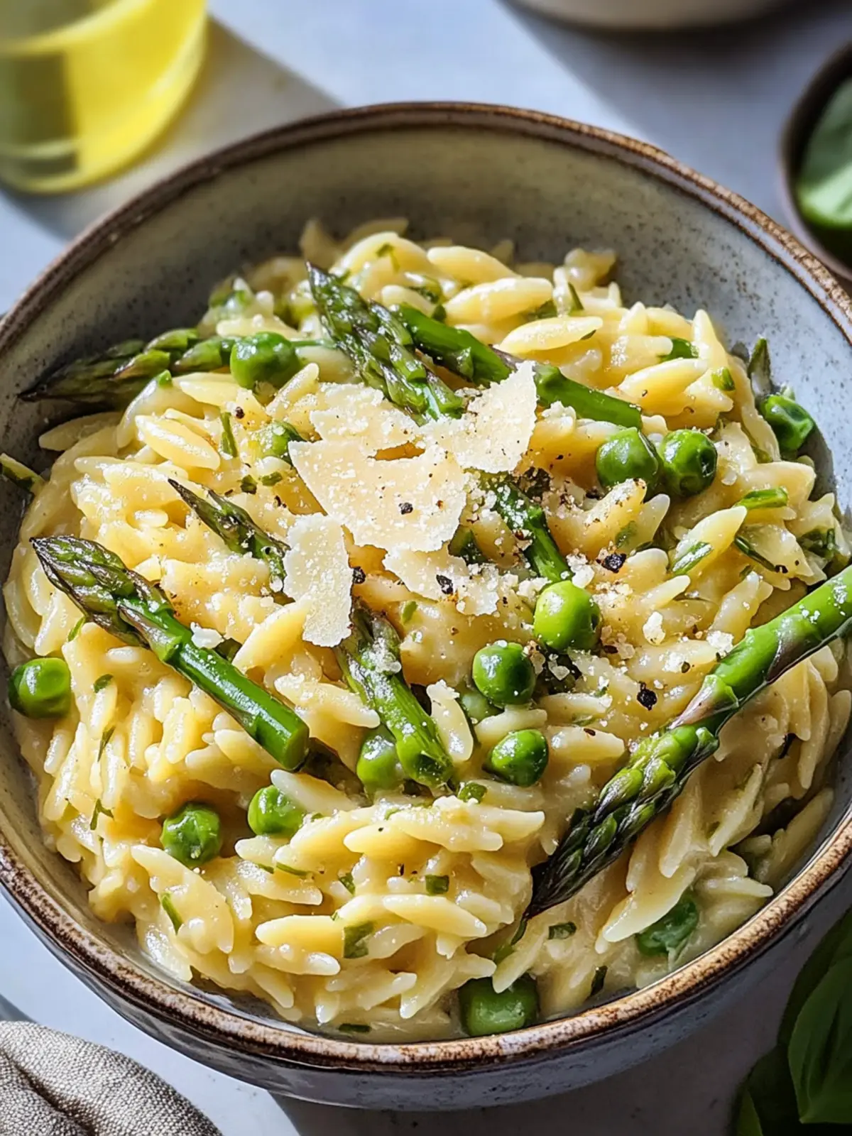 Creamy Cheesy Asparagus Orzotto for a Cozy Spring Dinner 3 Cheesy Asparagus Orzotto