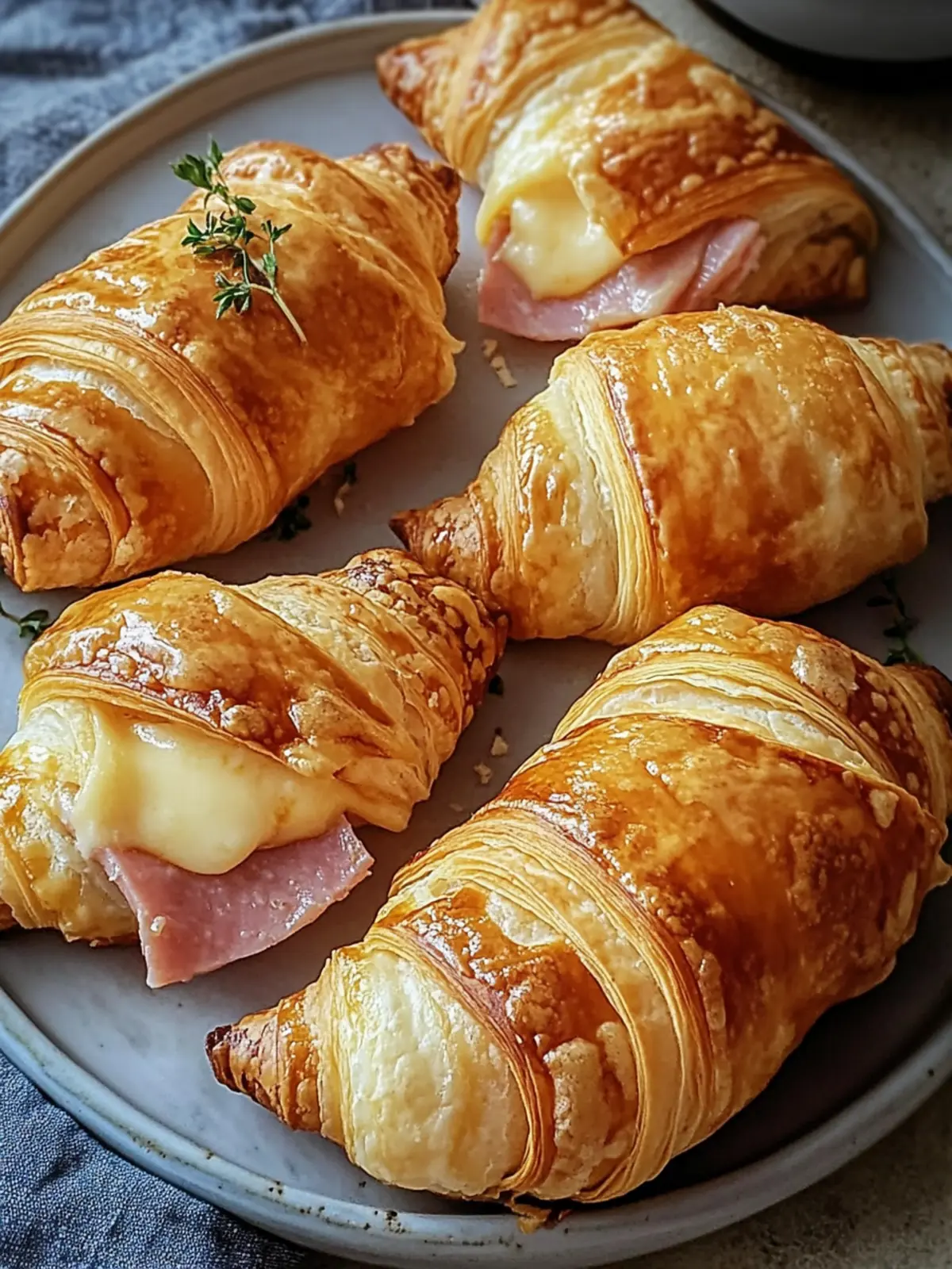 Baked Ham and Cheese Croissants: Your New Weekend Breakfast Must-Have 3 Baked Ham and Cheese Croissants