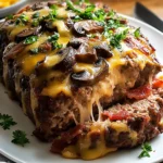 Delicious Swiss Bacon Mushroom Meatloaf – Cheesy Comfort Food 8 Swiss Bacon Mushroom Meatloaf – Cheesy & Hearty Classic