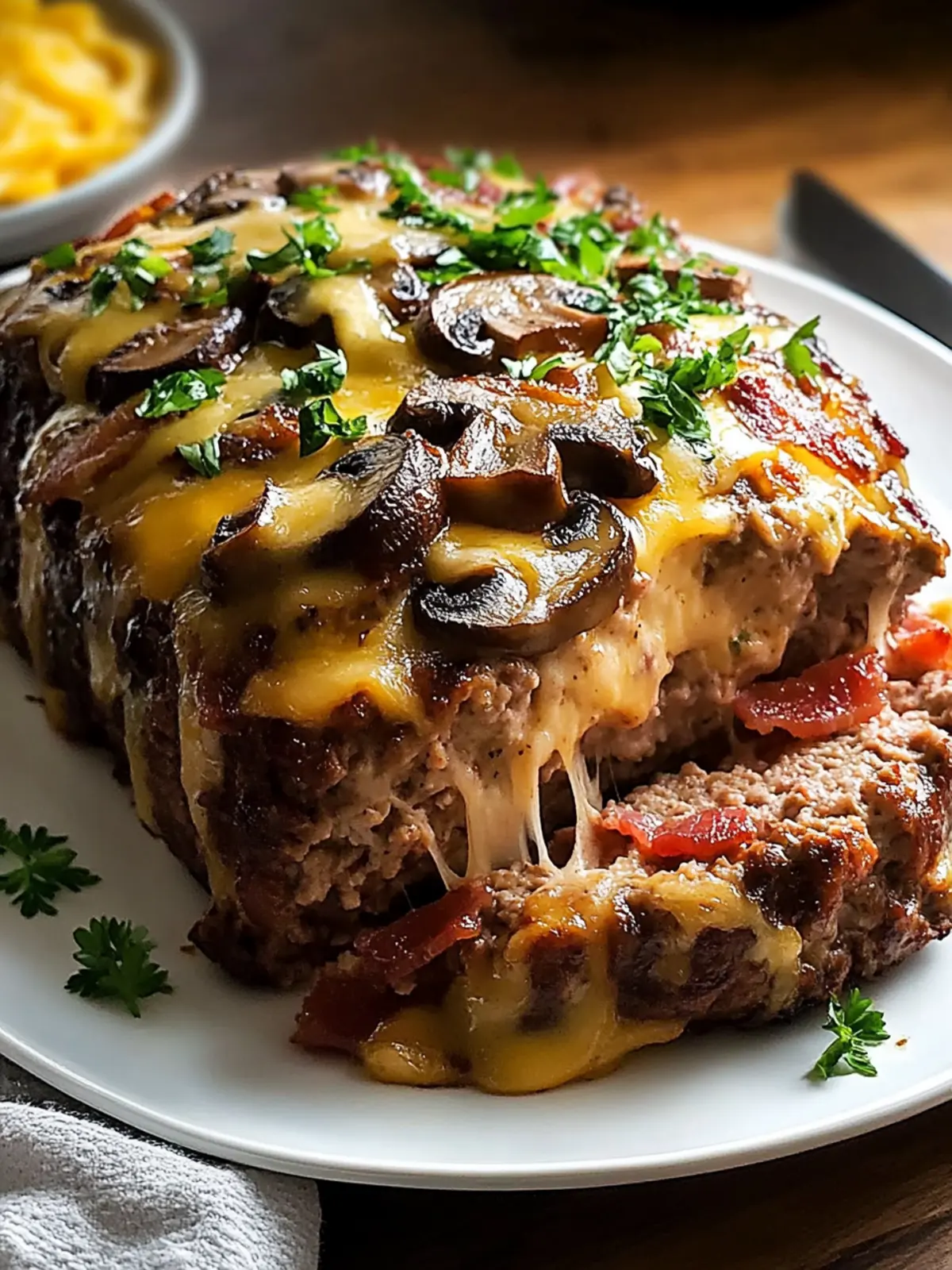 Delicious Swiss Bacon Mushroom Meatloaf – Cheesy Comfort Food 5 Swiss Bacon Mushroom Meatloaf – Cheesy & Hearty Classic
