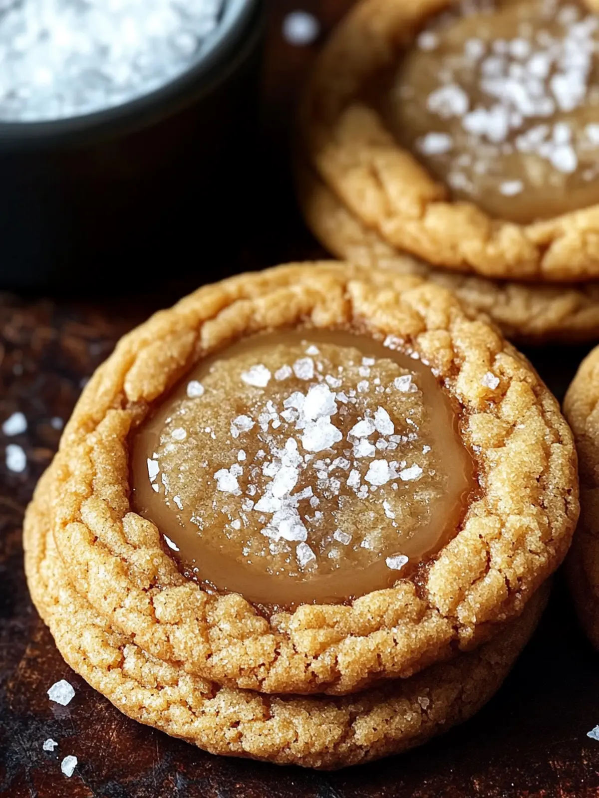 Crispy Brown Butter Coffee Toffee Cookies with Sea Salt Bliss 5 Crispy Brown Butter Coffee Toffee Cookies with Sea Salt Topping