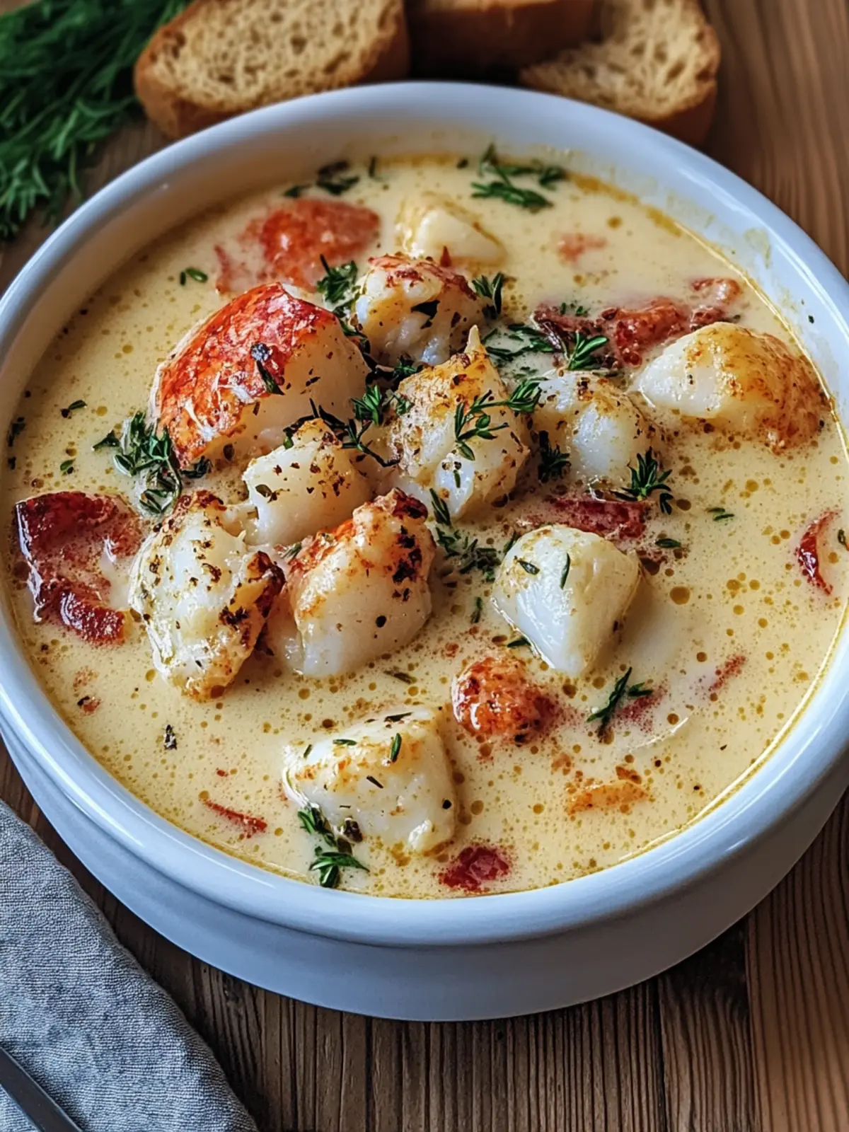 Lobster & Scallop Chowder Bliss: Cozy Comfort in a Bowl 5 Lobster & Scallop Chowder Bliss