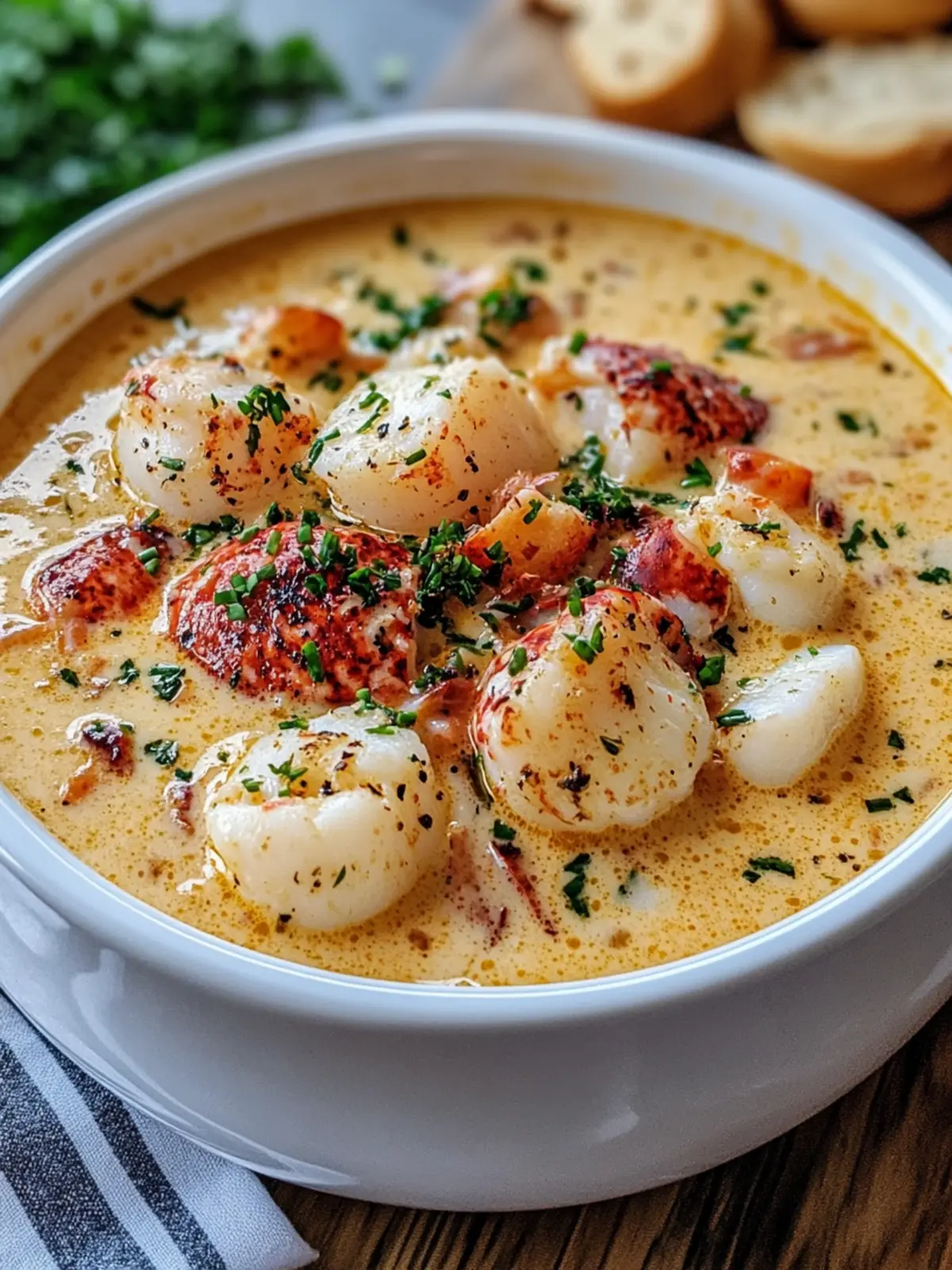 Lobster & Scallop Chowder Bliss: Cozy Comfort in a Bowl 2 Lobster & Scallop Chowder Bliss