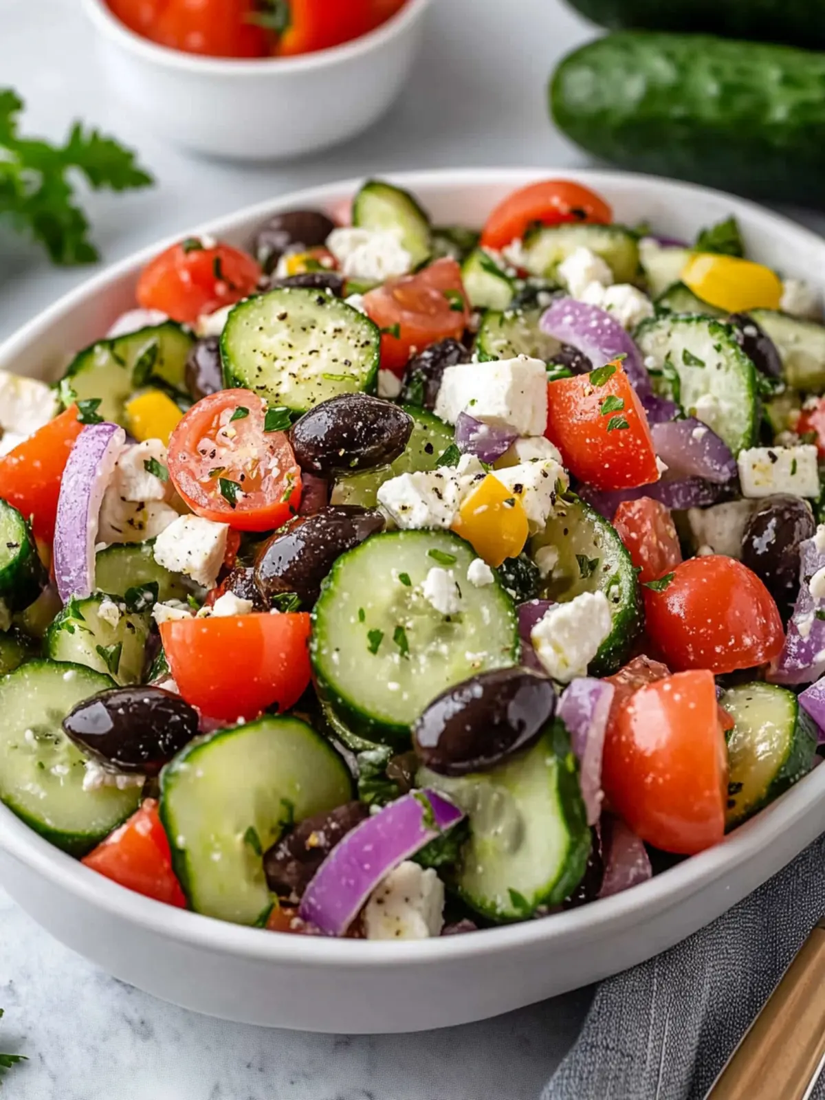 Refreshing Greek Cucumber Salad Recipe for a Healthy Lunch 4 Greek Cucumber Salad Recipe