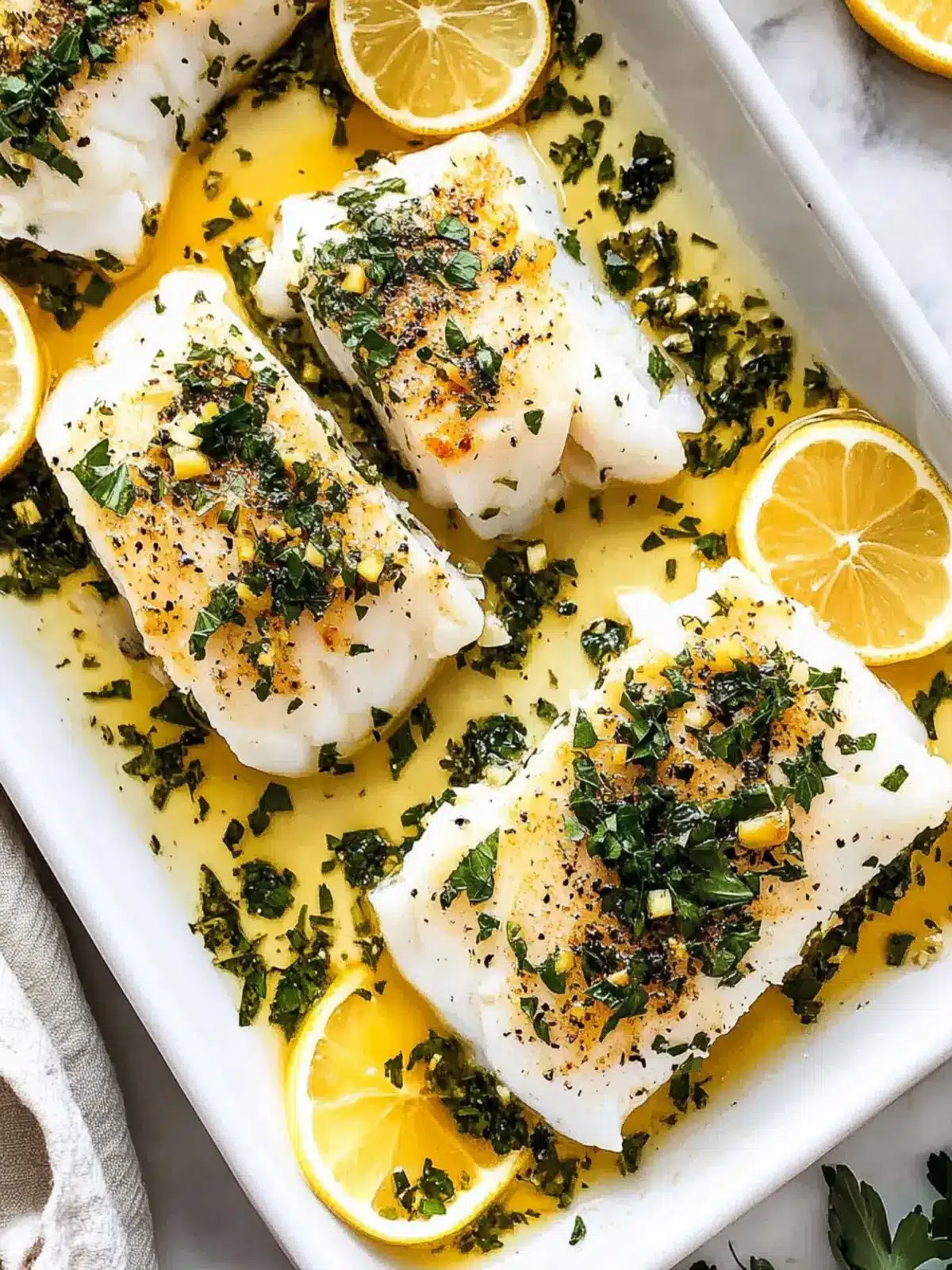 Garlic Herb Baked Cod - Flaky, Buttery Bliss in 30 Minutes 4 Garlic Herb Baked Cod