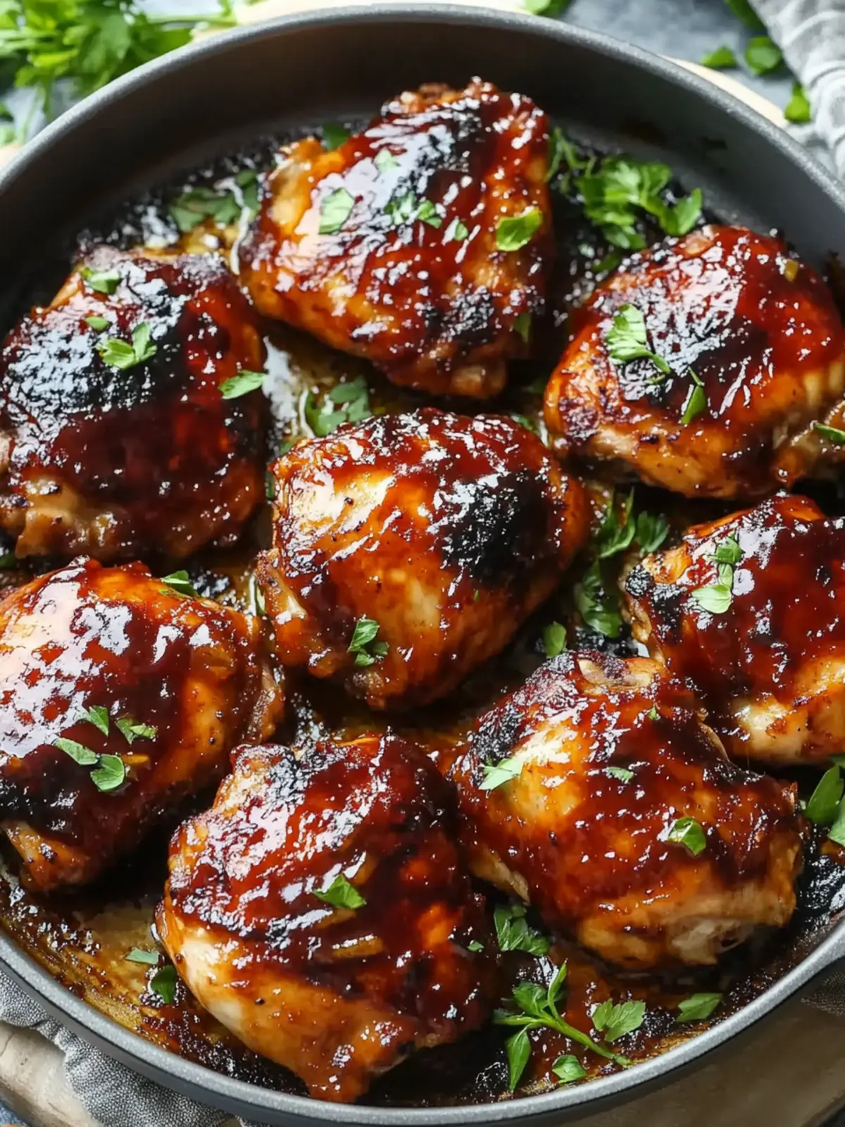 Caramelized BBQ Chicken Thighs in the Oven Ready in 30 Minutes 3 Caramelized BBQ Chicken Thighs in the Oven