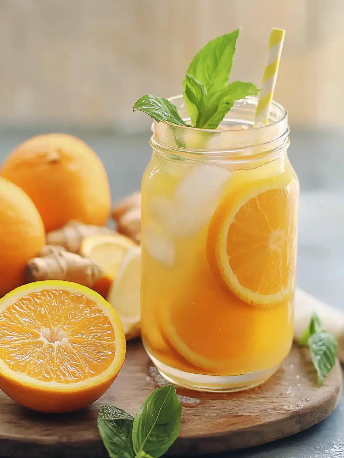Refresh with Iced Orange Ginger Green Tea Bliss 4 Iced Orange Ginger Green Tea