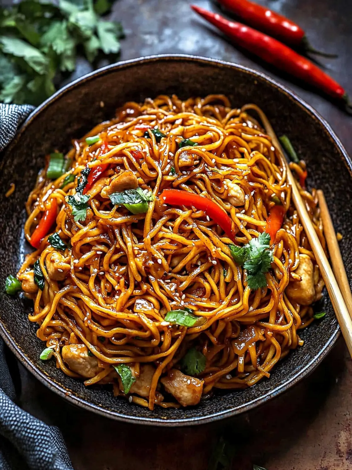 15 Minute Sesame Garlic Chicken Lo Mein That Wows Every Time 3 15 Minute Sesame Garlic Chicken Lo Mein.