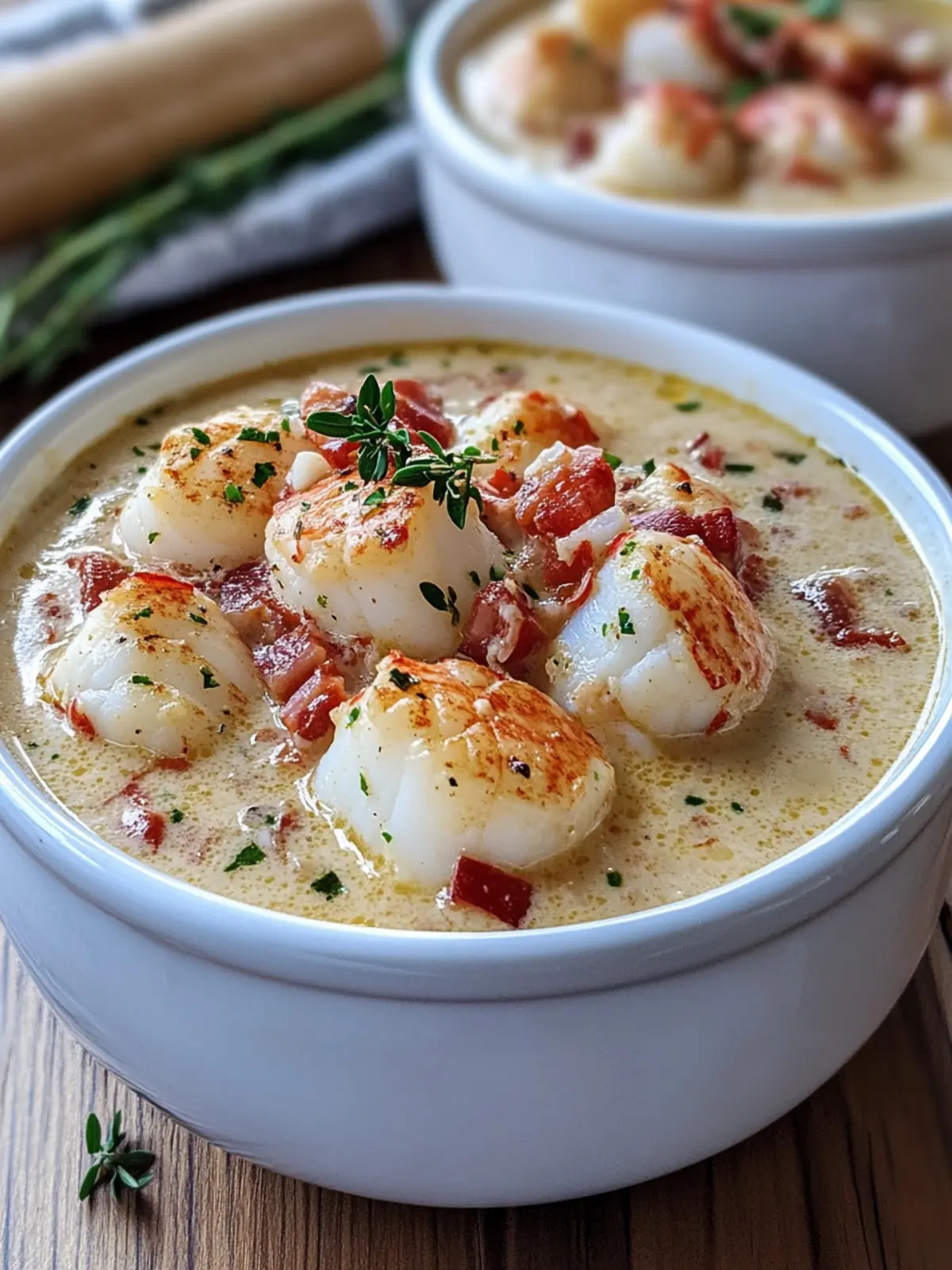 Lobster & Scallop Chowder Bliss: Cozy Comfort in a Bowl 4 Lobster & Scallop Chowder Bliss