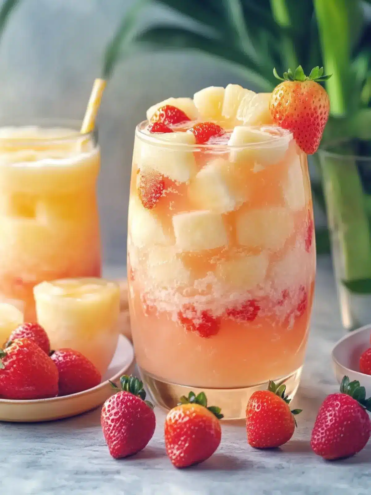 Strawberry Piña Colada Punch: A Tropical Party Delight 2 Strawberry Piña Colada Punch (Party Size)