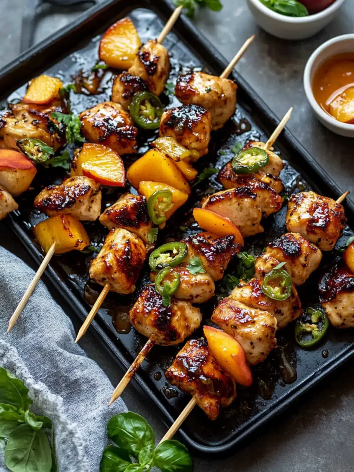 Spicy Jalapeno Peach Chicken Skewers for Flavorful BBQ Fun 3 Jalapeno Peach Chicken Skewers