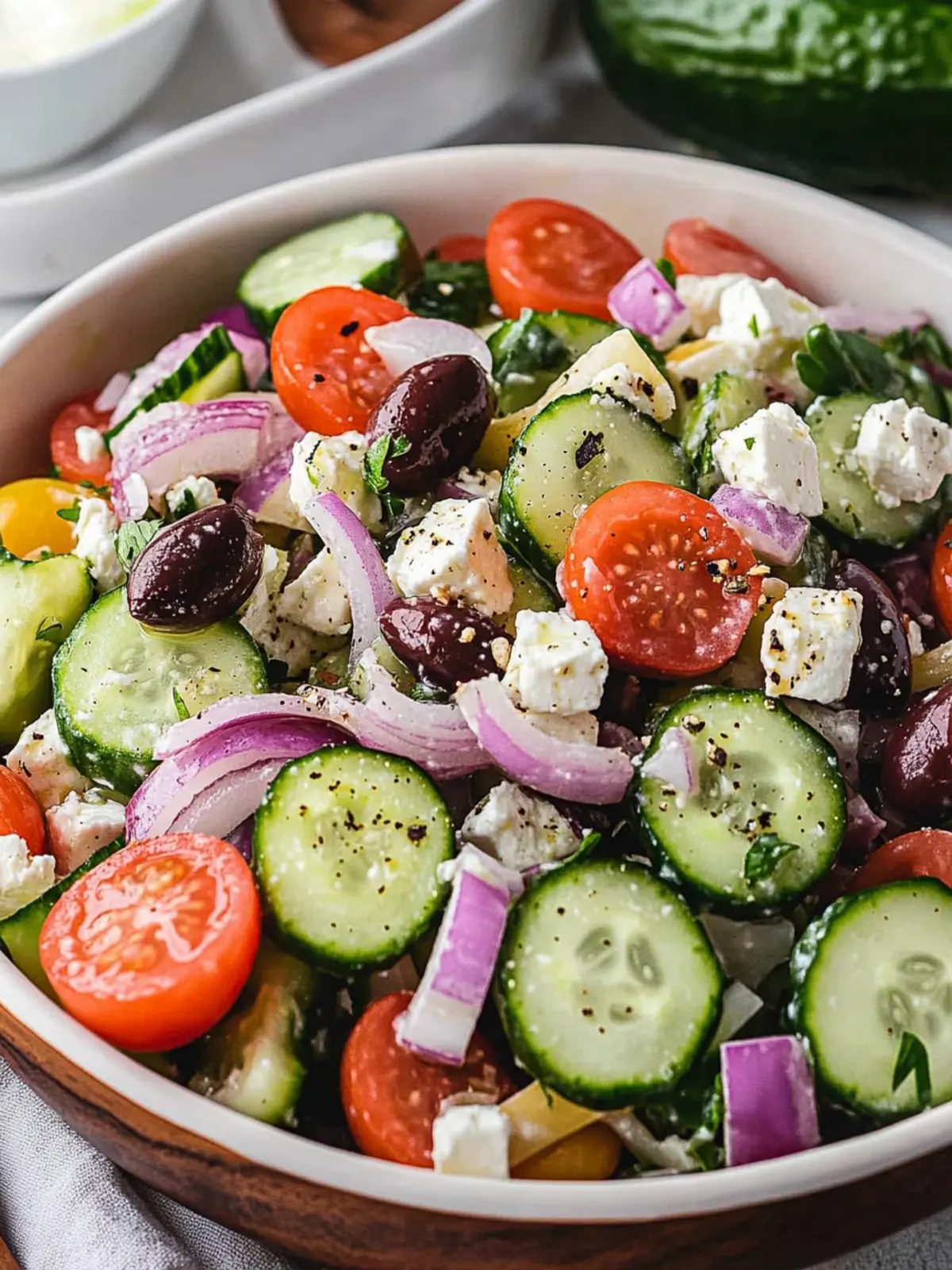 Refreshing Greek Cucumber Salad Recipe for a Healthy Lunch 3 Greek Cucumber Salad Recipe