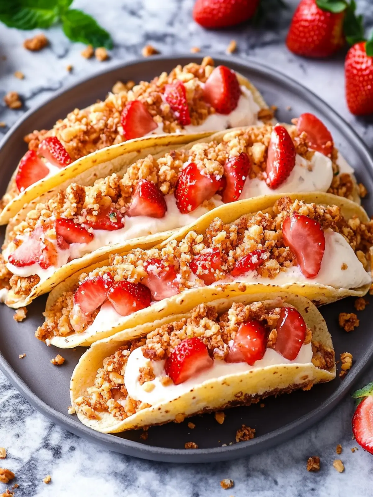 Strawberry Crunch Cheesecake Tacos for Sweet Summer Fun 5 Strawberry Crunch Cheesecake Tacos