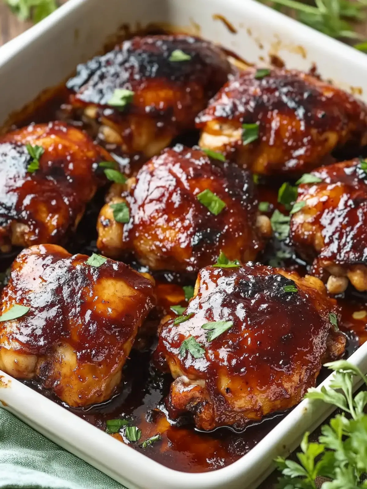 Caramelized BBQ Chicken Thighs in the Oven Ready in 30 Minutes 4 Caramelized BBQ Chicken Thighs in the Oven