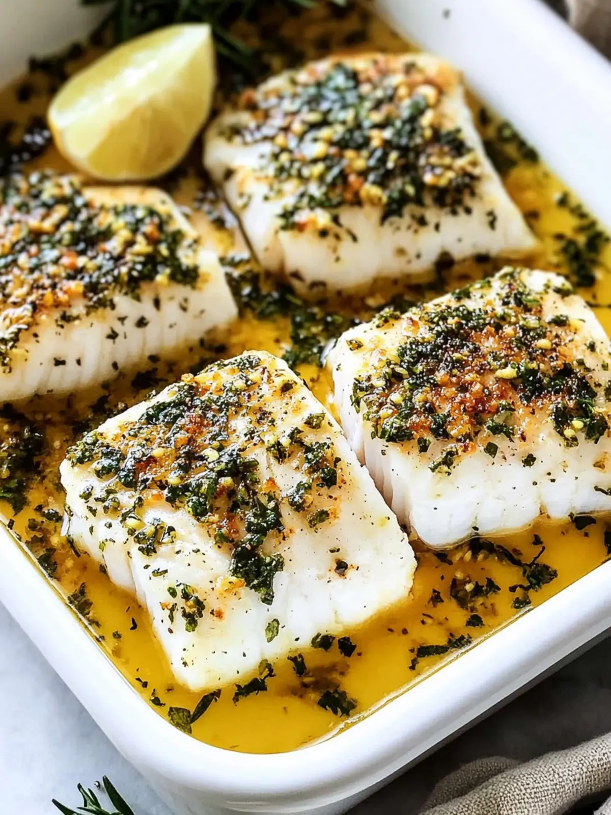 Garlic Herb Baked Cod - Flaky, Buttery Bliss in 30 Minutes 3 Garlic Herb Baked Cod
