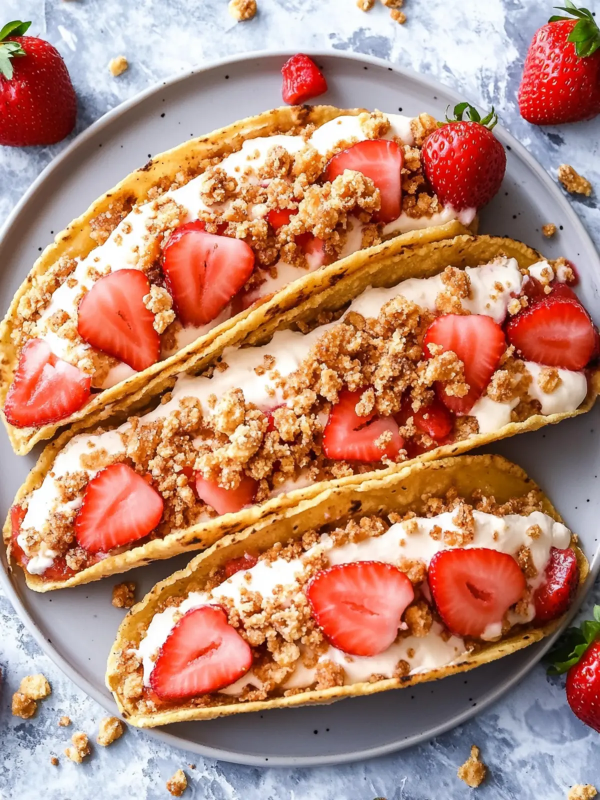 Strawberry Crunch Cheesecake Tacos for Sweet Summer Fun 3 Strawberry Crunch Cheesecake Tacos