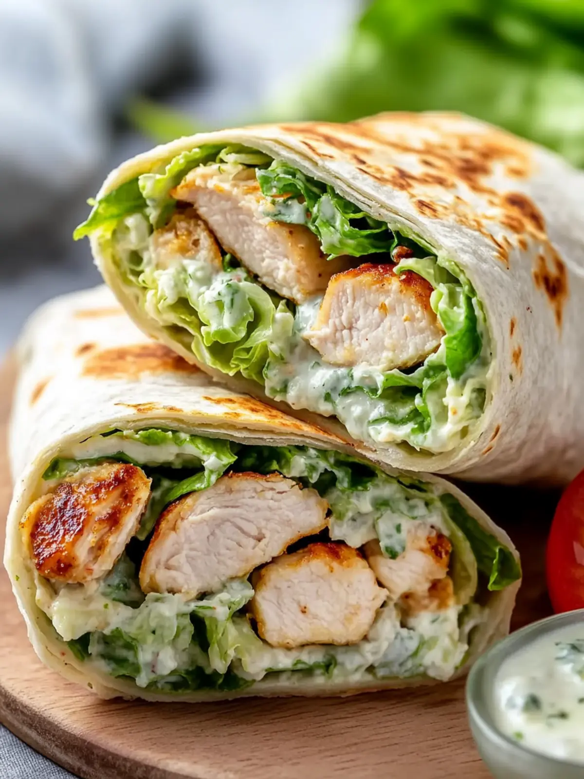 Ultimate Chicken Caesar Wraps: Your Crispy, Creamy Delight 2 Ultimate Chicken Caesar Wraps: Crispy, Creamy, and Golden-Brown