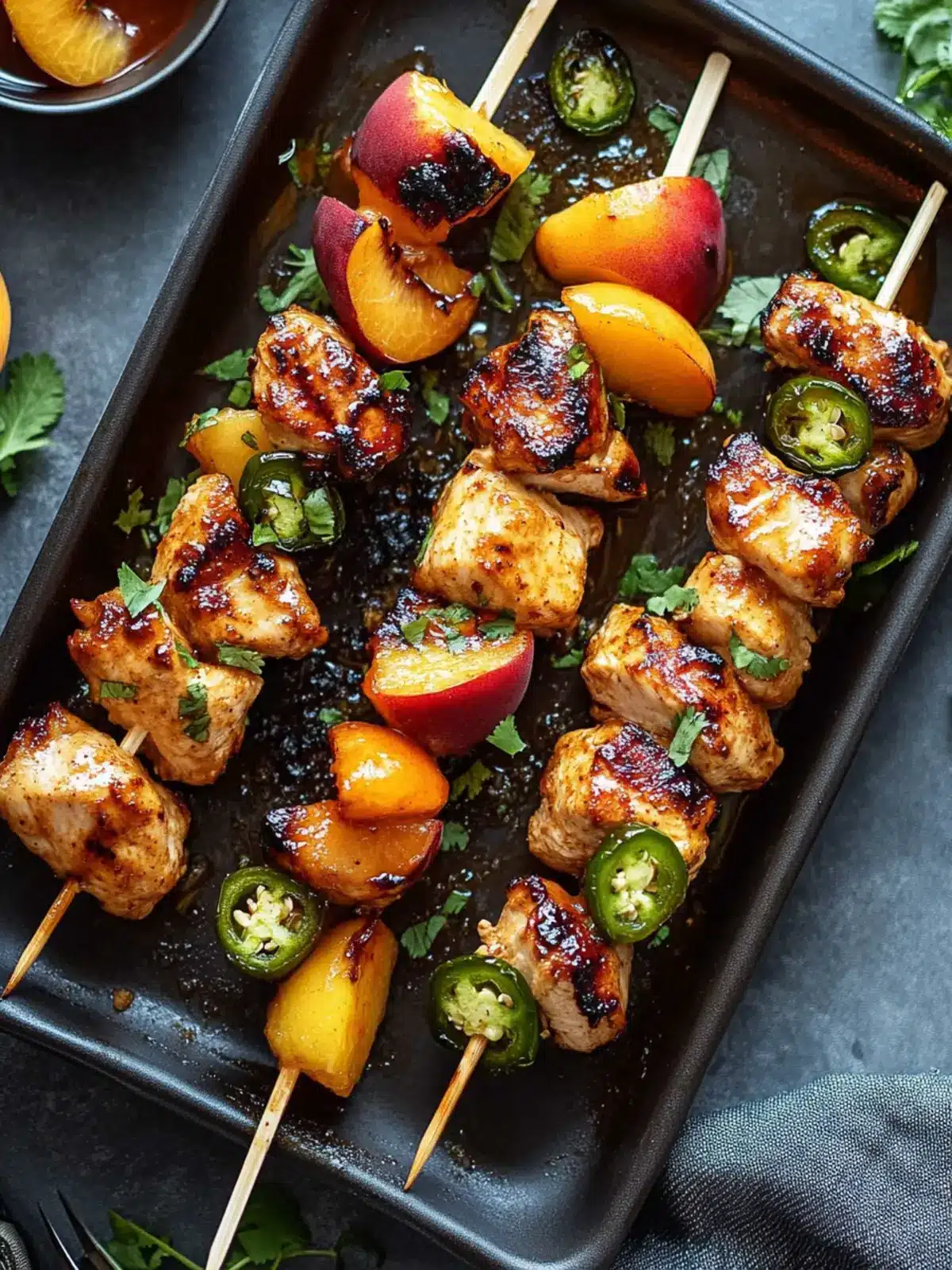 Spicy Jalapeno Peach Chicken Skewers for Flavorful BBQ Fun 5 Jalapeno Peach Chicken Skewers