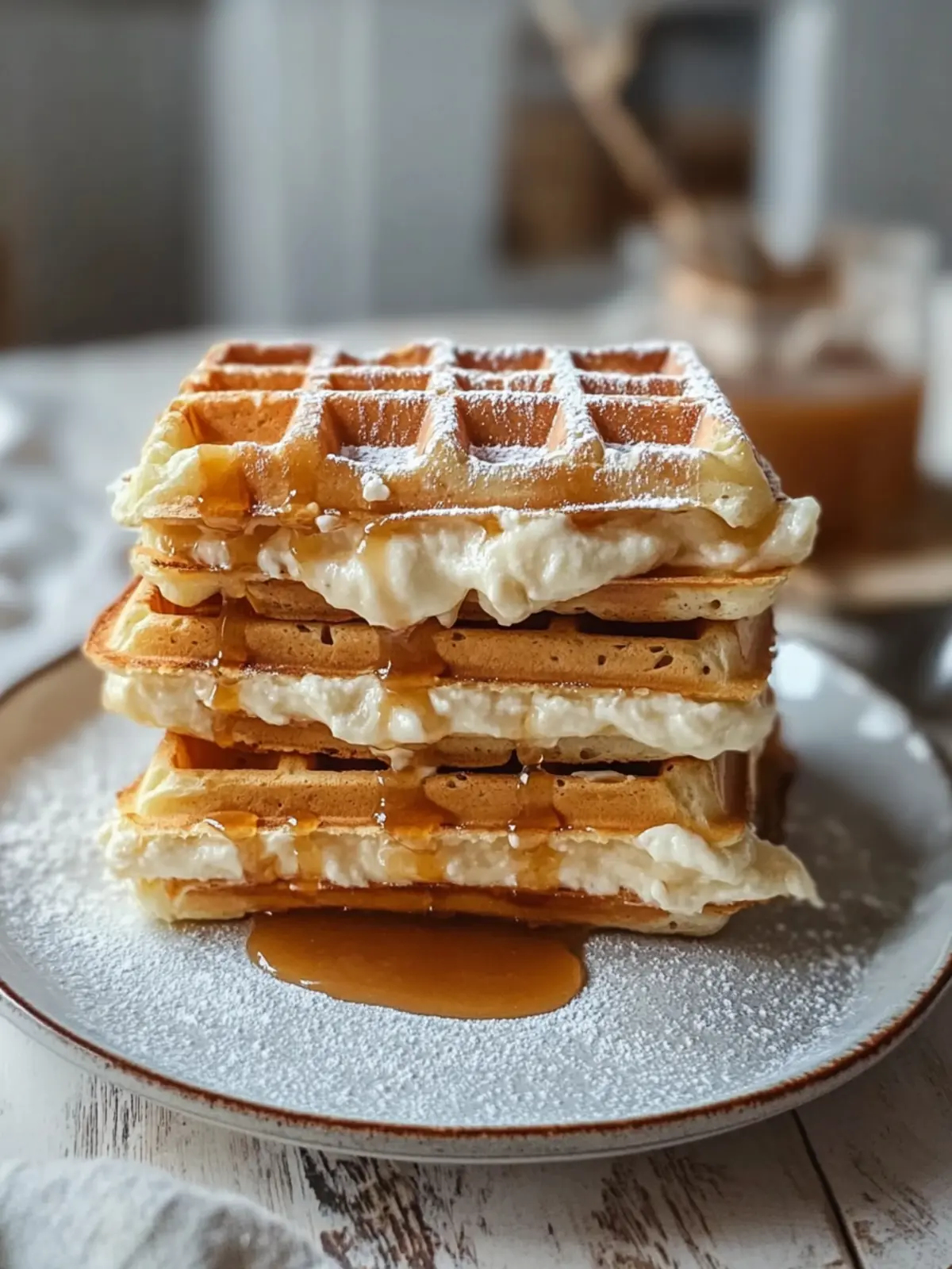Crispy & Gooey Caramel Cream Waffle Sandwiches You’ll Love 5 Caramel Cream Waffle Sandwiches (Crispy & Gooey)