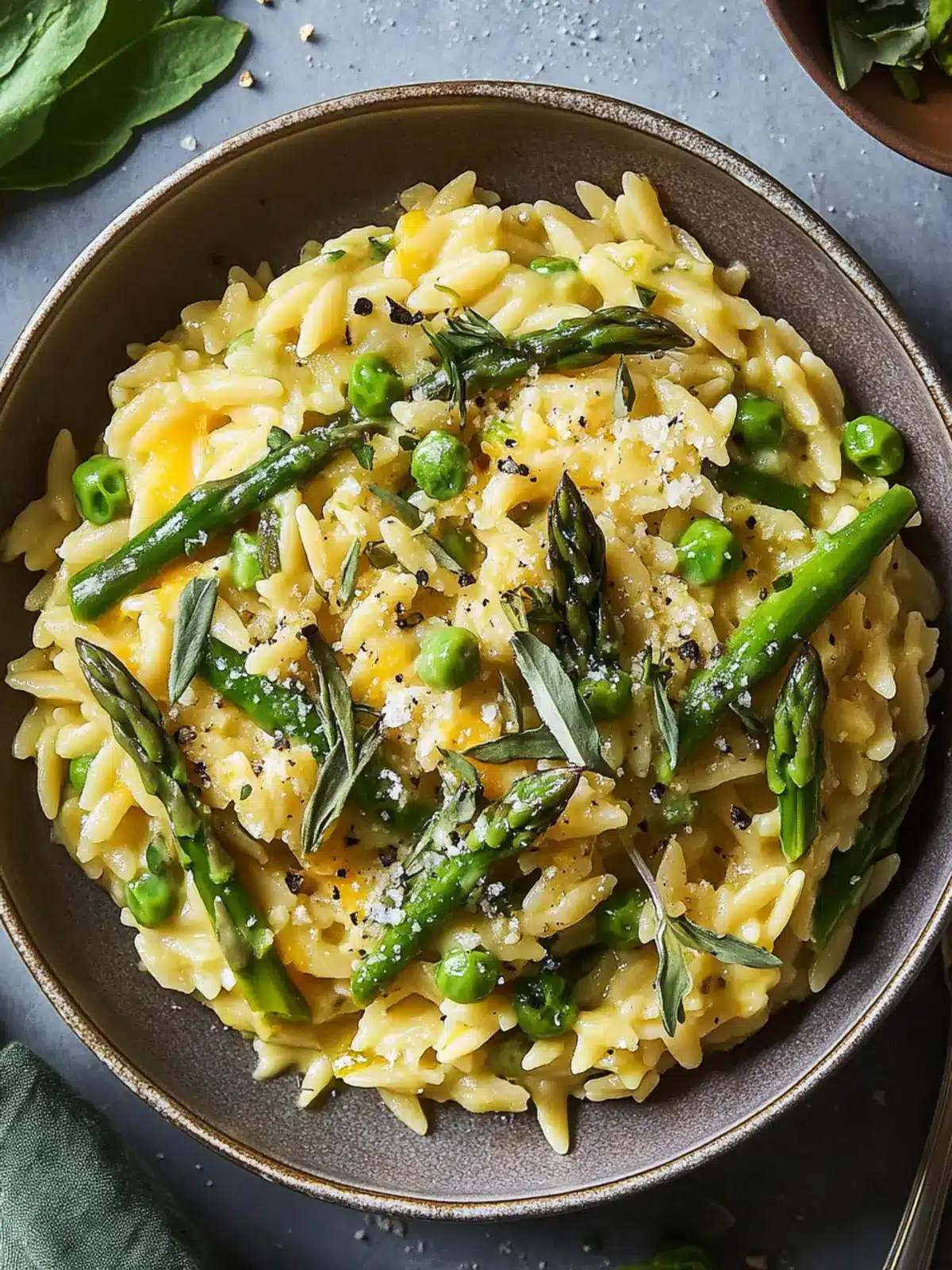 Creamy Cheesy Asparagus Orzotto for a Cozy Spring Dinner 2 Cheesy Asparagus Orzotto