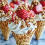 Strawberry Crunch Cheesecake Cones: Your Ultimate Summer Treat 6 Strawberry Crunch Cheesecake Cones