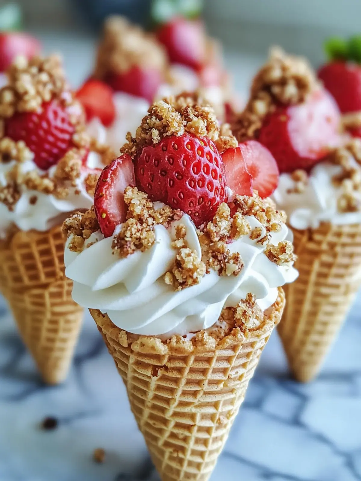 Strawberry Crunch Cheesecake Cones: Your Ultimate Summer Treat 5 Strawberry Crunch Cheesecake Cones