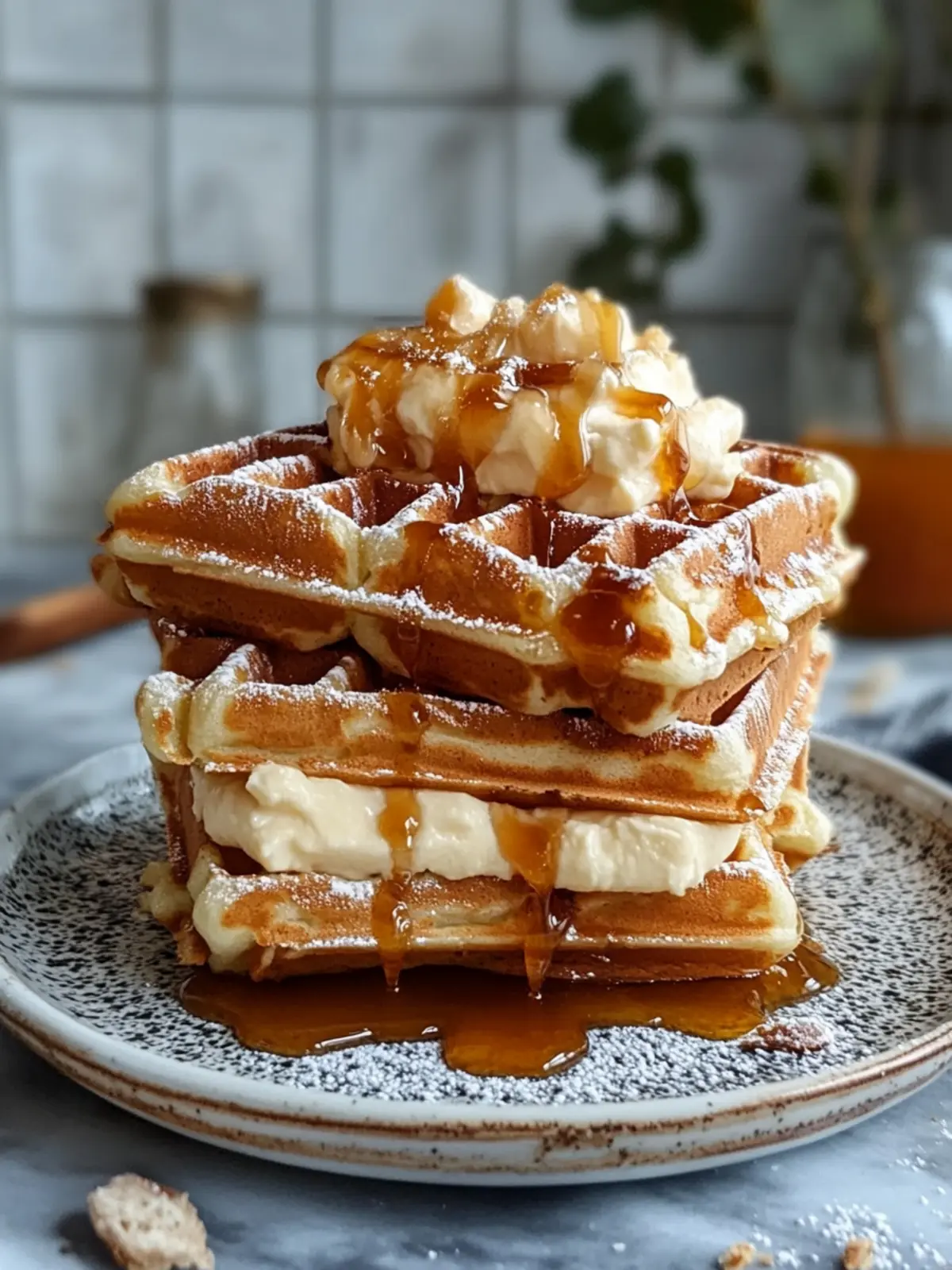 Crispy & Gooey Caramel Cream Waffle Sandwiches You’ll Love 3 Caramel Cream Waffle Sandwiches (Crispy & Gooey)
