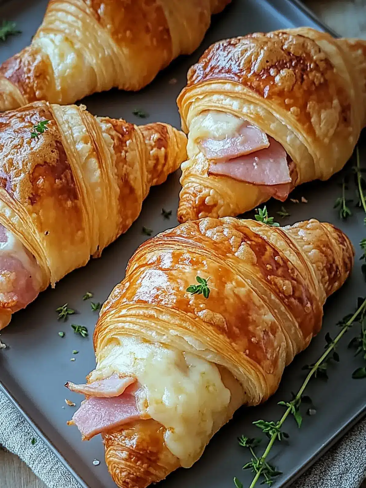 Baked Ham and Cheese Croissants: Your New Weekend Breakfast Must-Have 4 Baked Ham and Cheese Croissants